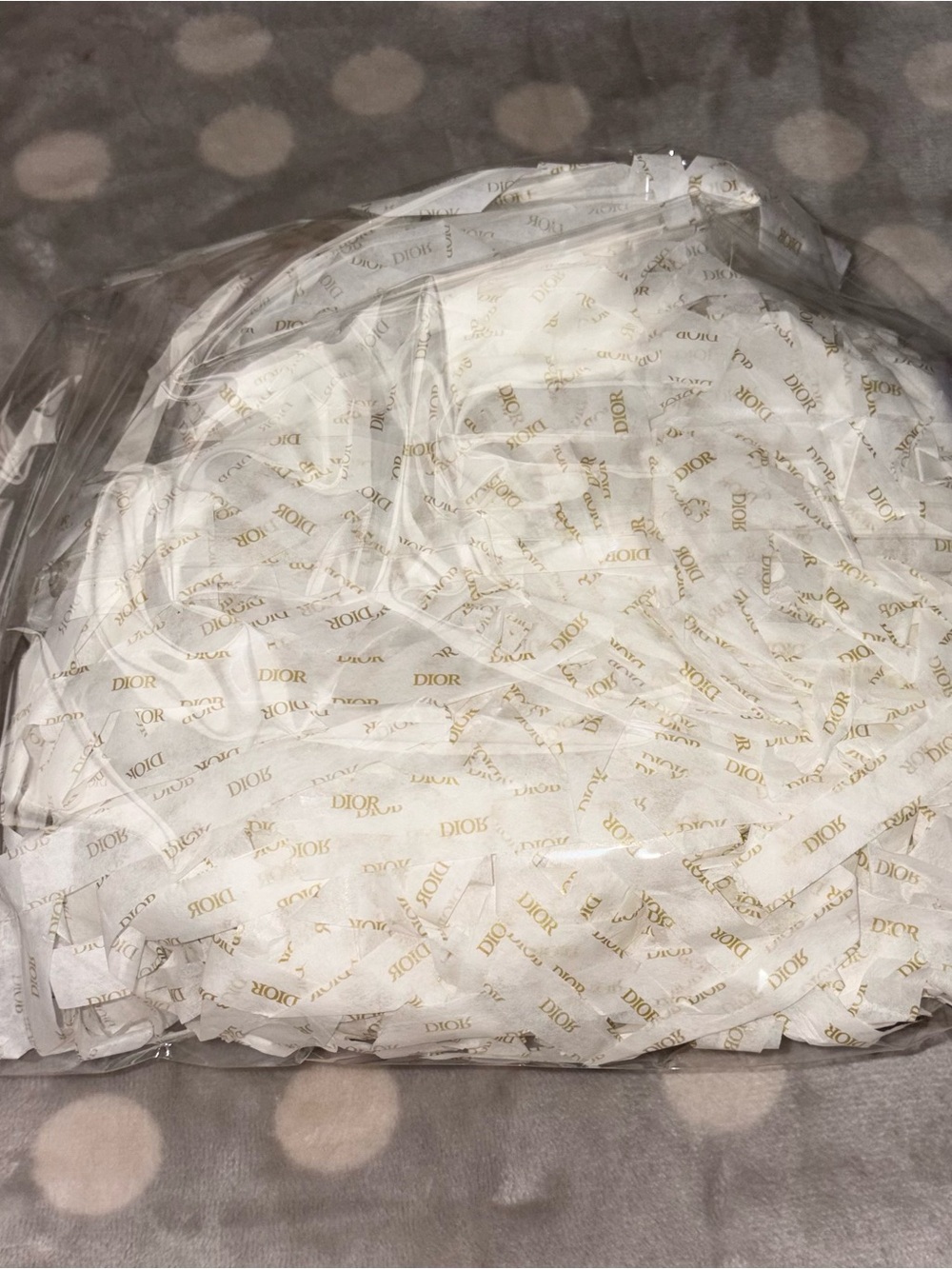 Large Bag of Dior Crinkle Paper from Dior Boutique